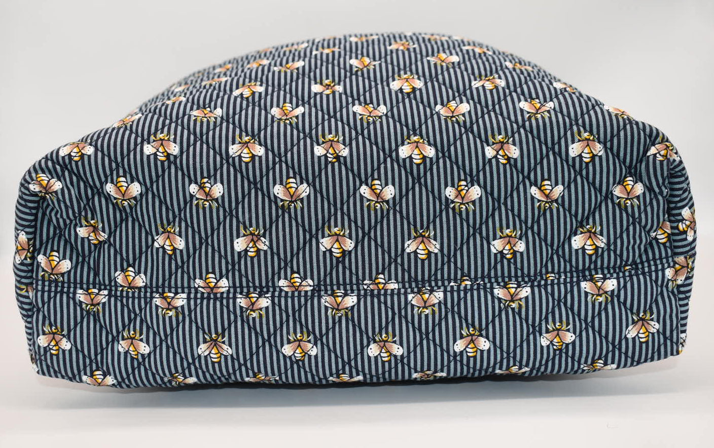 Vera Bradley Quilted Cotton Tote Bag in "Bee Navy" Pattern