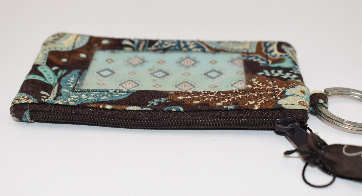 Vera Bradley Zip ID Case in "Java Blue" Pattern