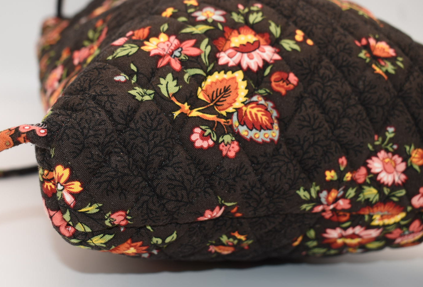 Vera Bradley Drawstring Back Sack Bag in "Chocolate" Pattern