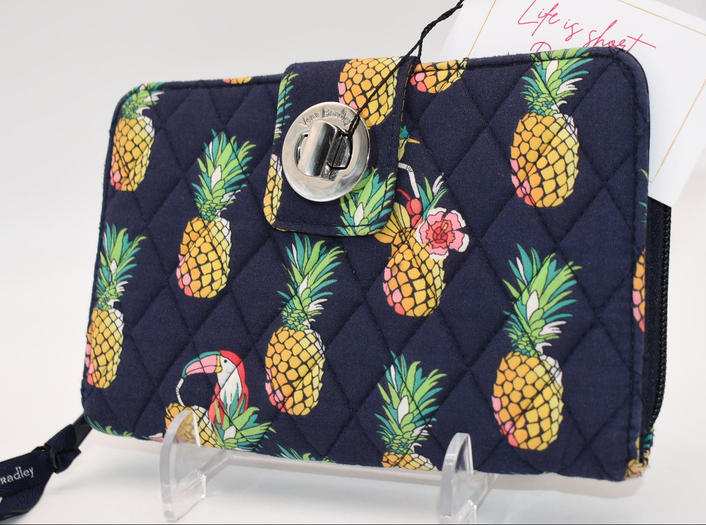Vera Bradley RFID Turnlock Wallet in "Toucan Party"Pattern
