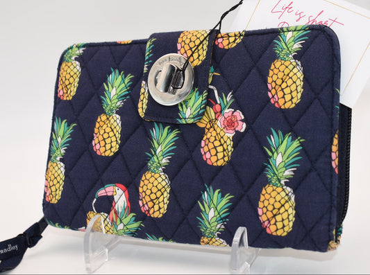 Vera Bradley RFID Turnlock Wallet in "Toucan Party"Pattern