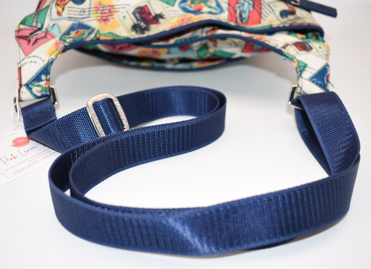 Vera Bradley Reactive Double Pocket Crossbody Bag in "Cuban Stamps" Pattern