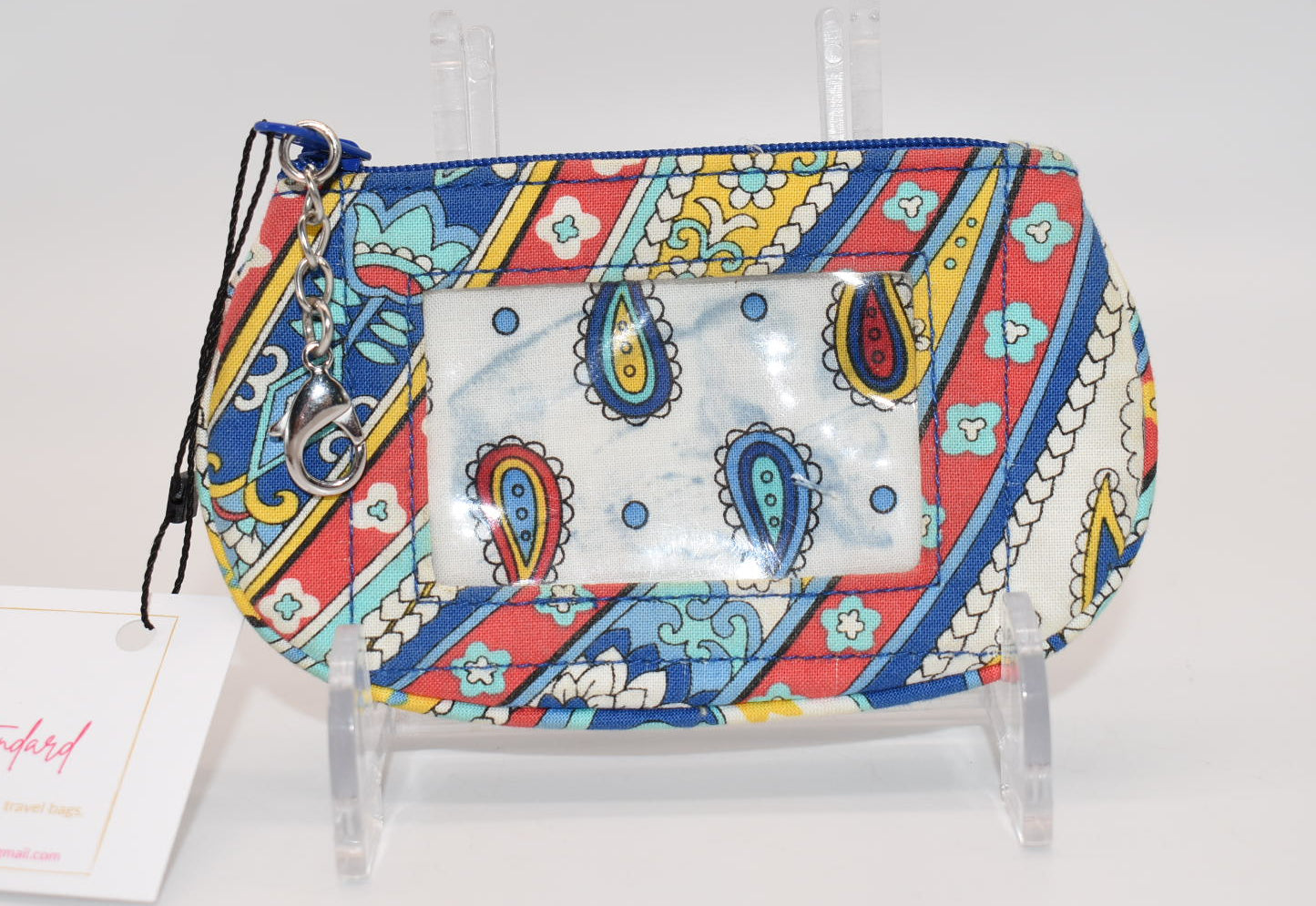 Vera Bradley Clip Zip ID Case in "Marina Paisley" Pattern