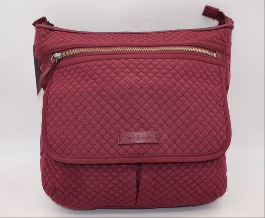 Vera Bradley Microfiber Double Zip Mailbag Crossbody Bag