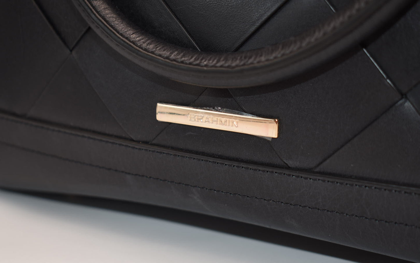 Brahmin Aubree Satchel Bag in Black Vik