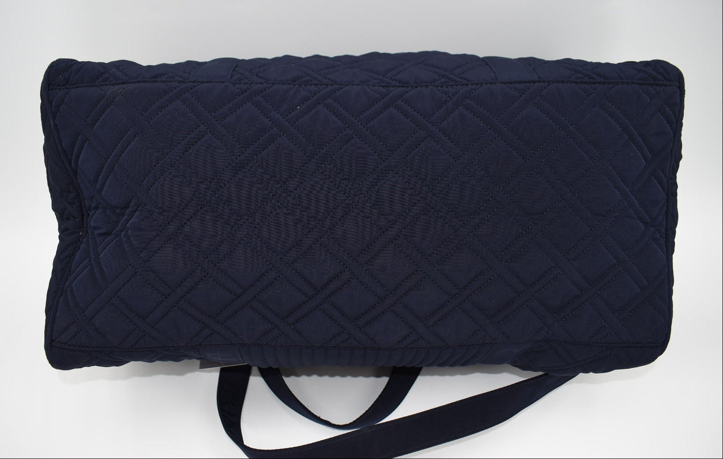 Vera Bradley Medium Quilted Microfiber Duffel Bag in Navy Blue