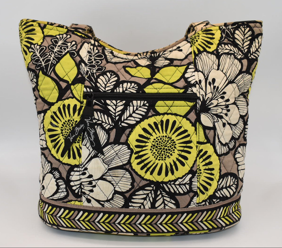 Vera Bradley Bucket Tote Bag in "Citron" Pattern