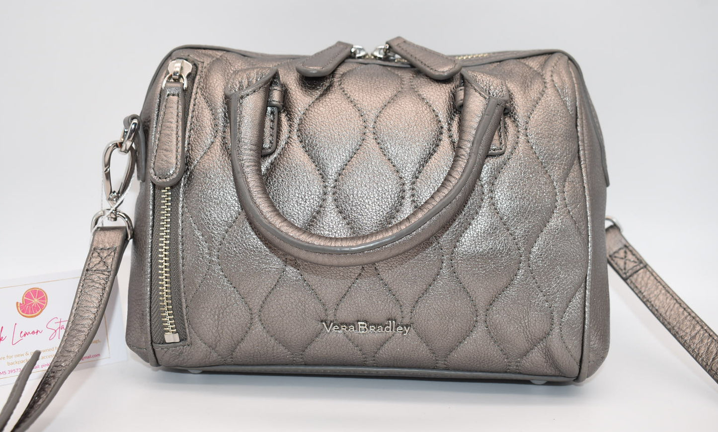 Vera Bradley Mini Marlo Leather Crossbody Satchel Bag in Caspian Sea