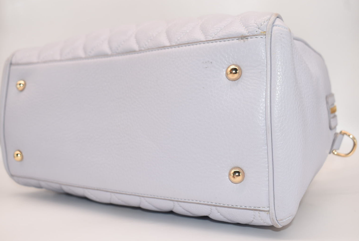 Vera Bradley Quilted Leather Marlo Satchel Bag in Ice Blue