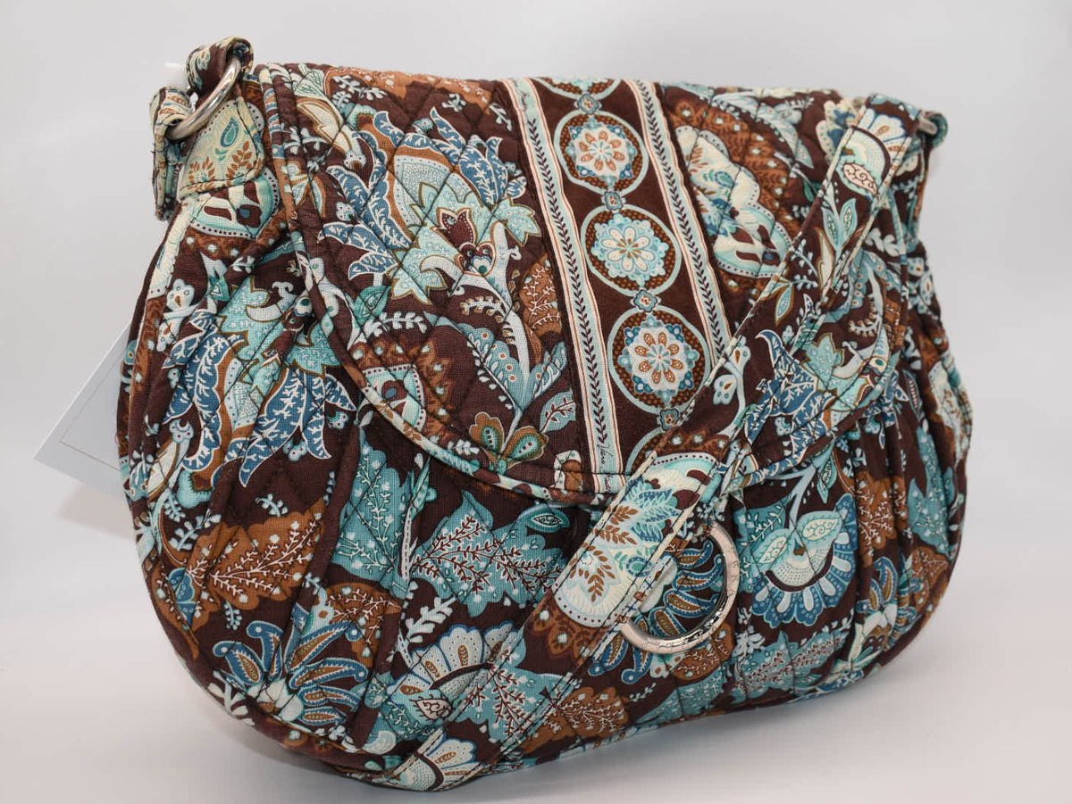 Vera Bradley Saddle Up Convertible Crossbody Bag in "Java Blue" Pattern