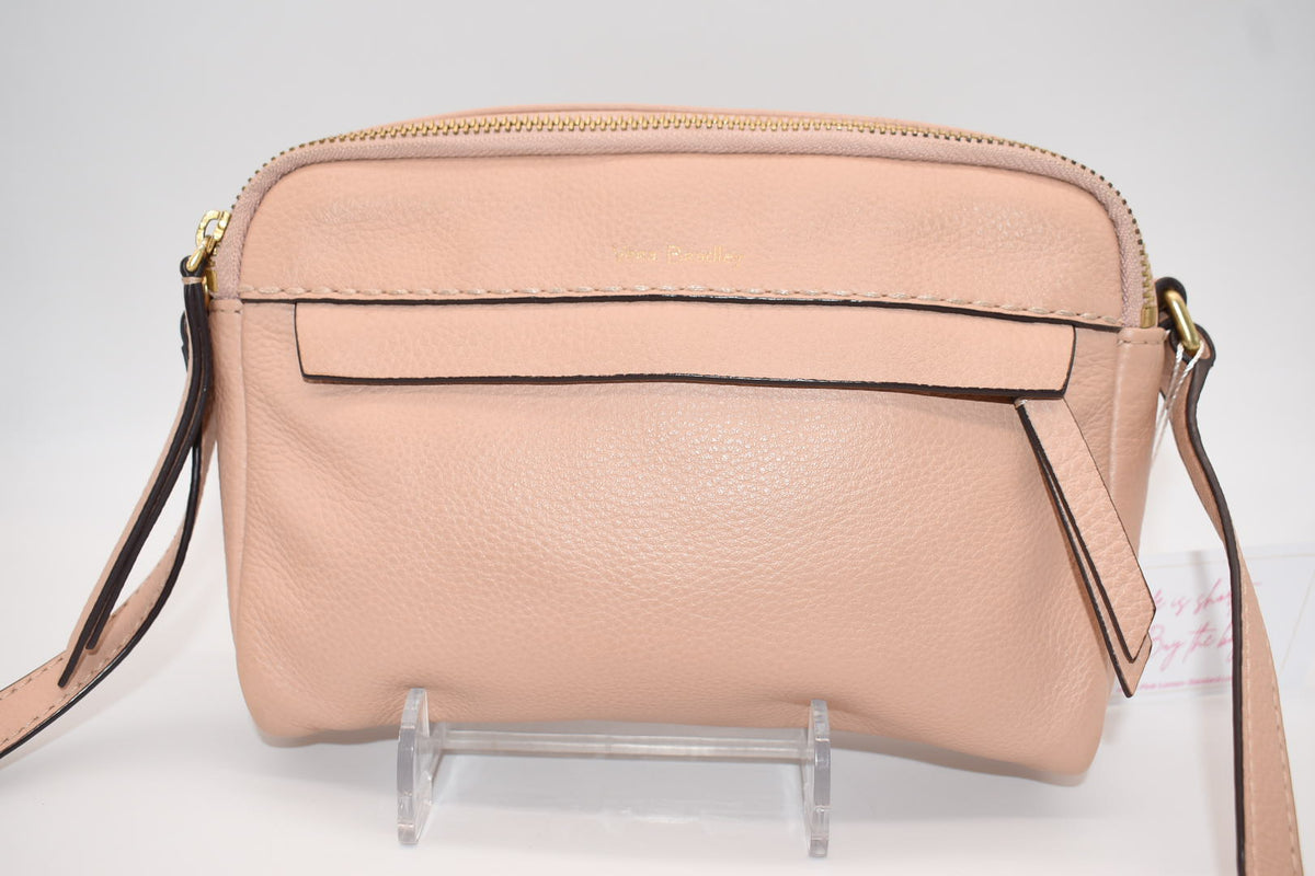 Vera Bradley RFID Mallory Petite Leather Crossbody Bag in "Pink Sands"