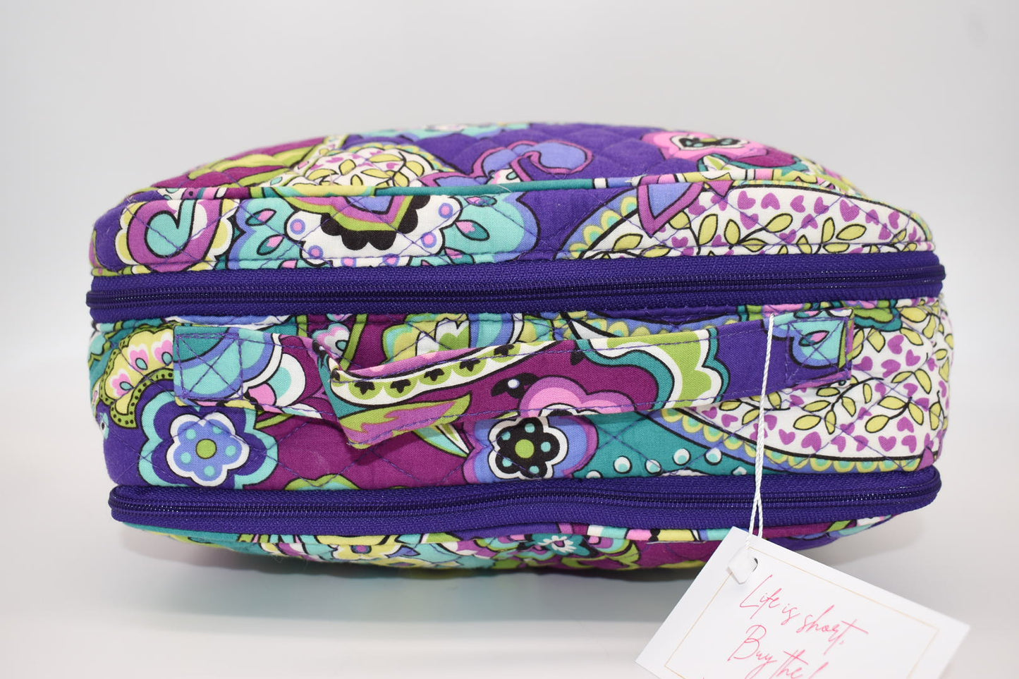 Vera Bradley Large Blush & Brush Cosmetic Travel Bag in "Heather" Pattern