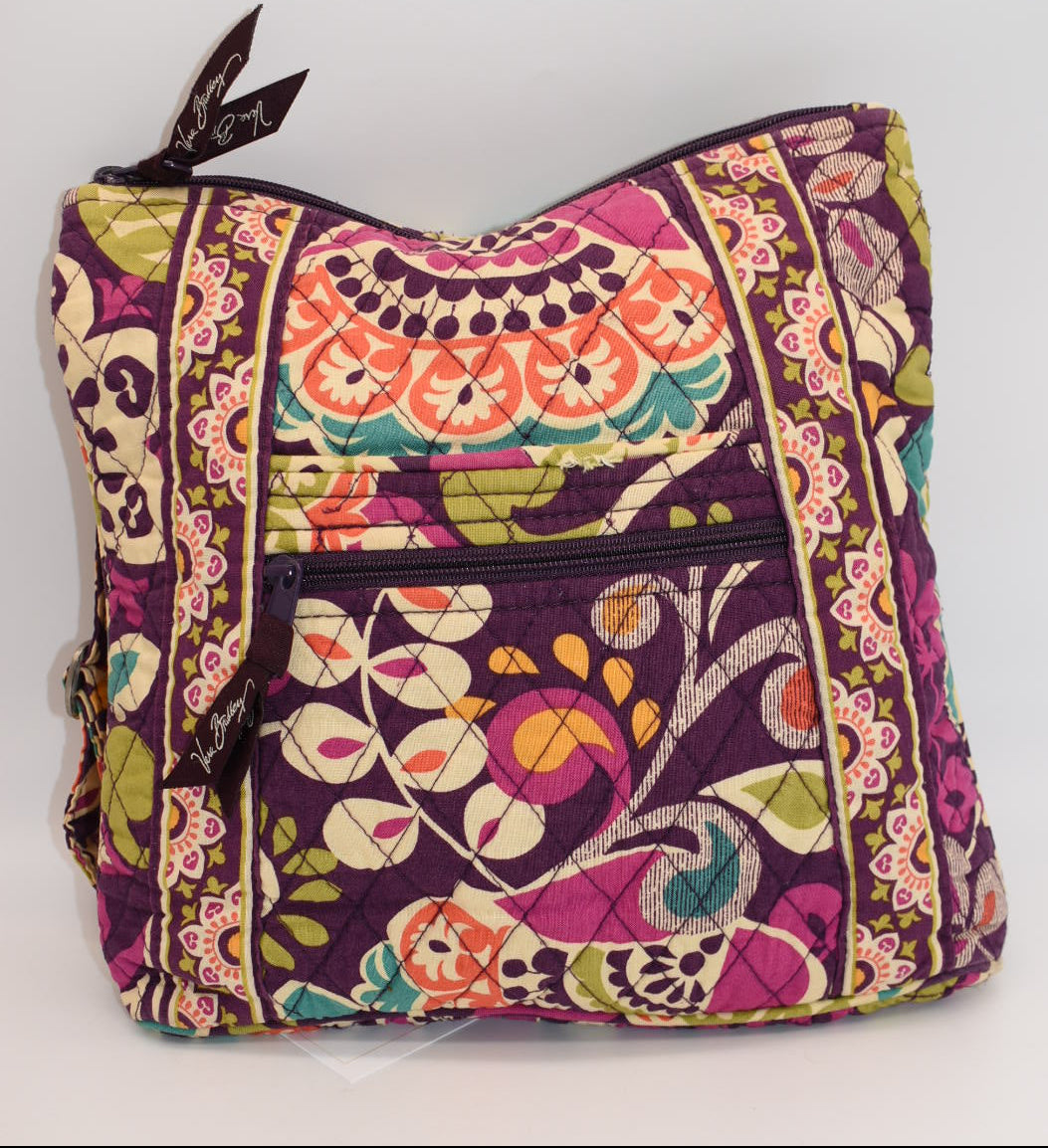 Vera Bradley Hipster Crossbody Bag in "Plum Crazy" Pattern