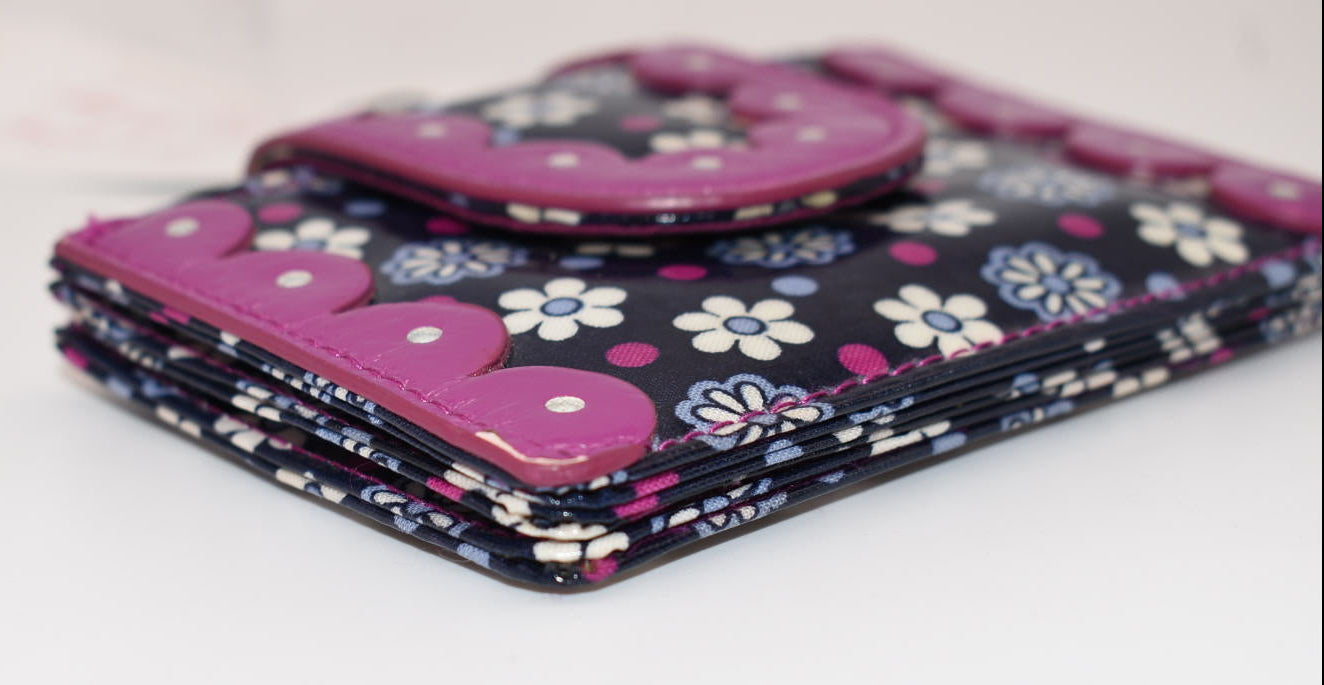 Vera Bradley Compact Frill Wallet in "Boysenberry" Pattern
