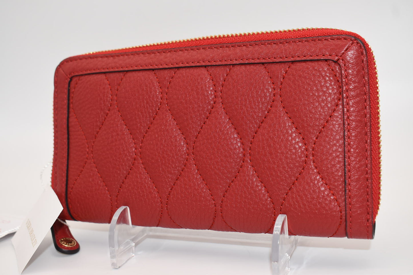 Vera Bradley Quilted Leather Georgia Wallet in Tango Red