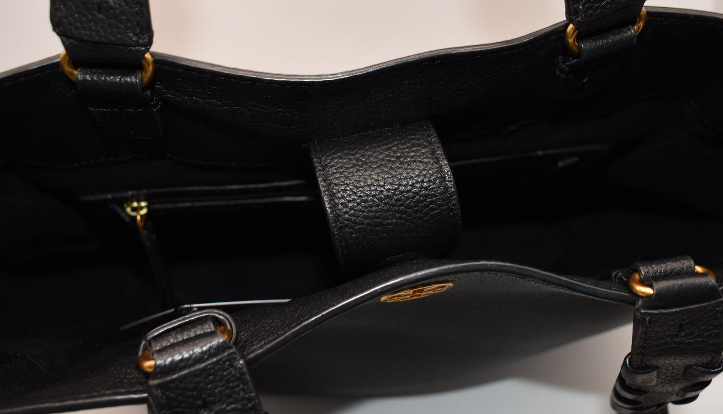 Tory Burch Brooke Tote Bag in Black Leather