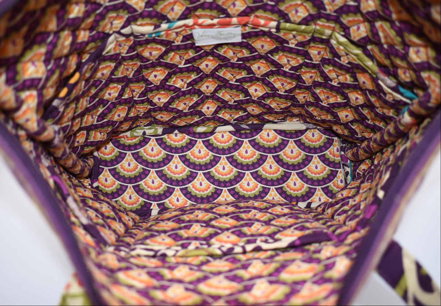 Vera Bradley Villager Tote Bag in "Plum Crazy" Pattern