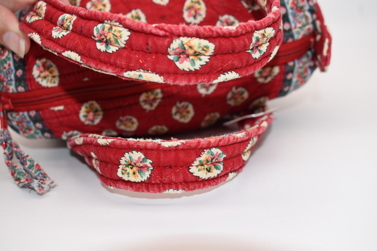 Vintage Vera Bradley Small Satchel Bag in "Red Leaf -1997" Pattern