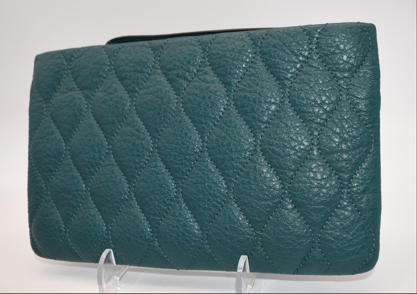 Vera Bradley Quilted Leather Mia Wristlet in Forest Green