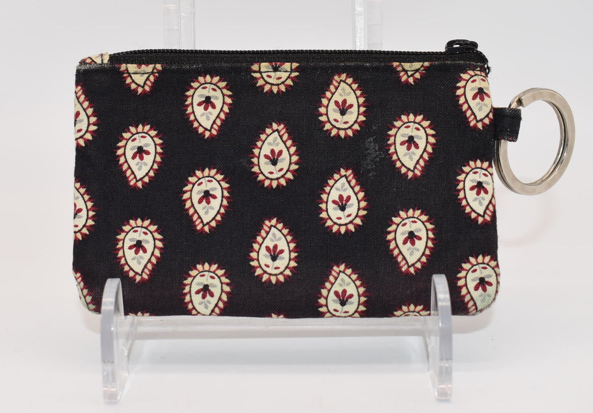 Vera Bradley Zip ID Case in "Classic Black" Pattern