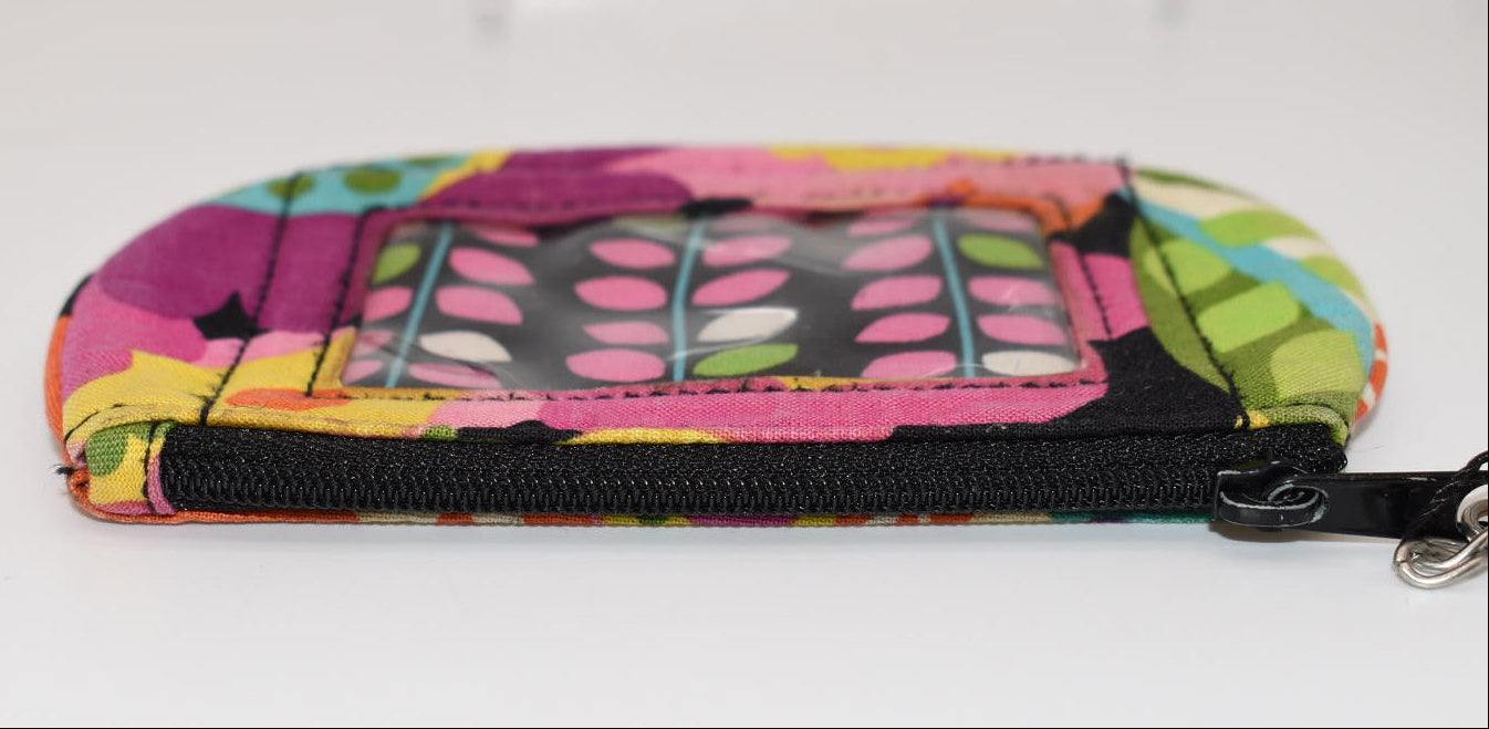 Vera Bradley Clip Zip ID Case in "Va Va Bloom" Pattern