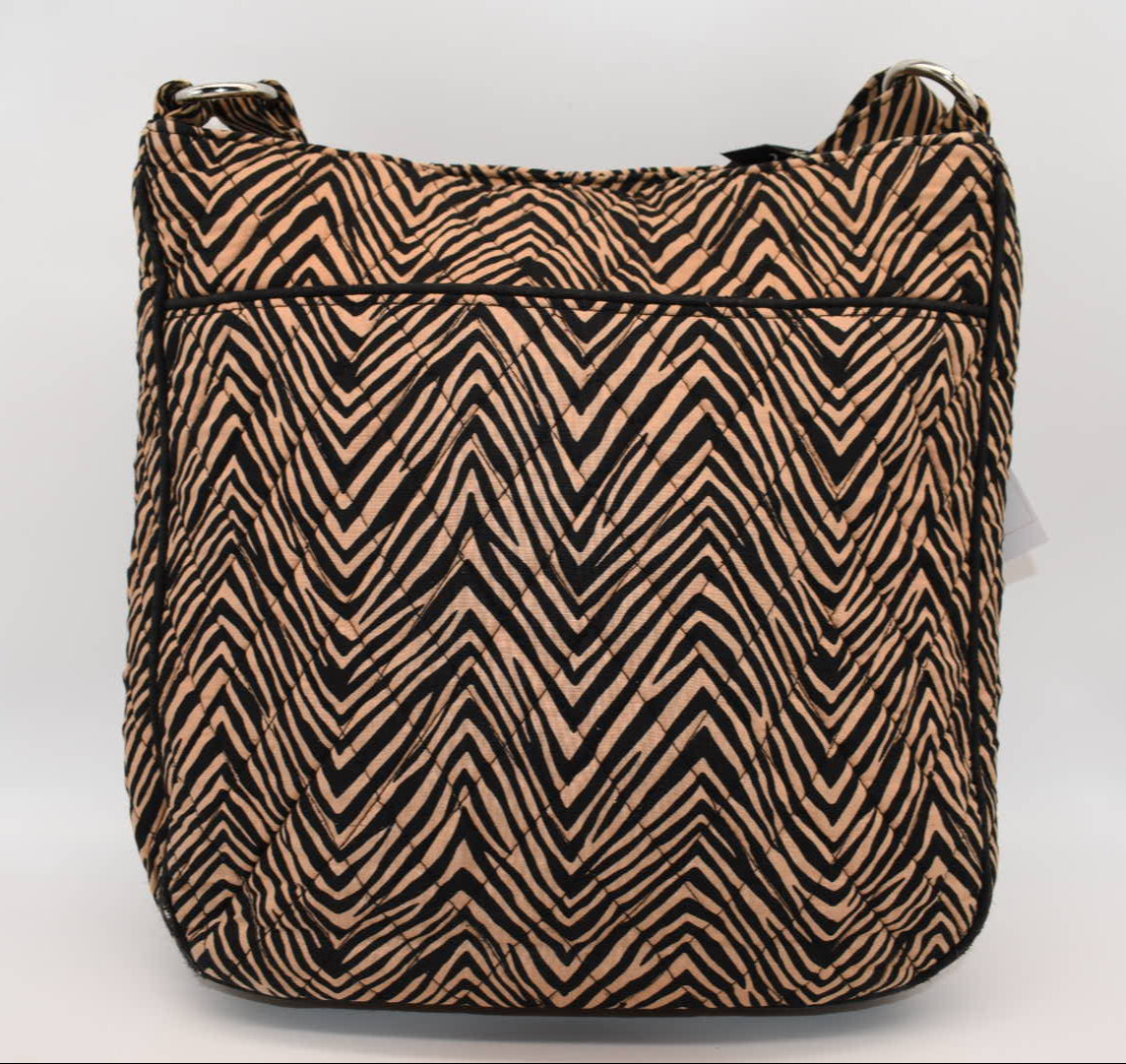 Vera Bradley Double Zip Mailbag Crossbody Bag in "Tiger Print" Pattern