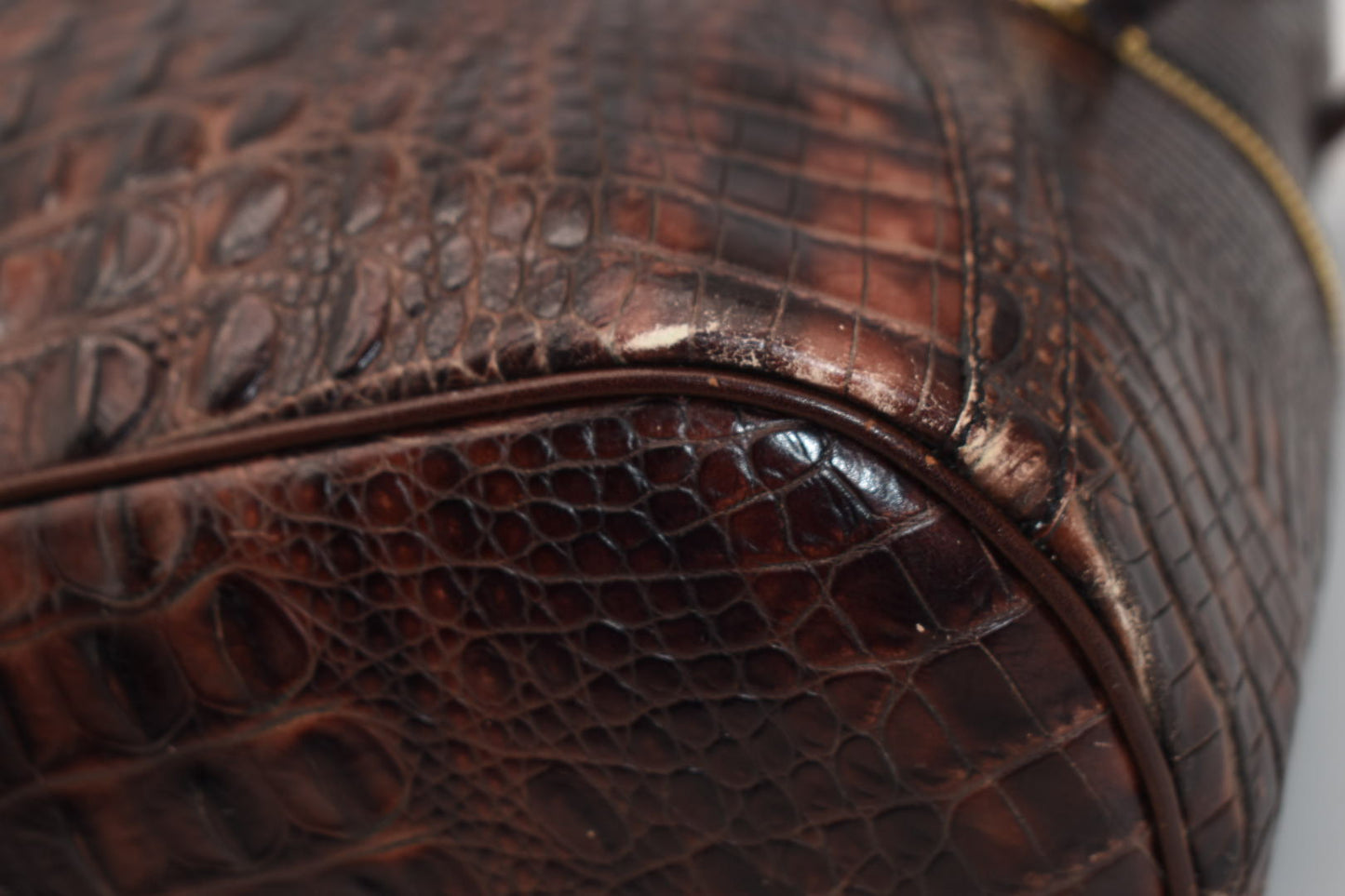 Vintage Brahmin Leather Shoulder Bucket Bag