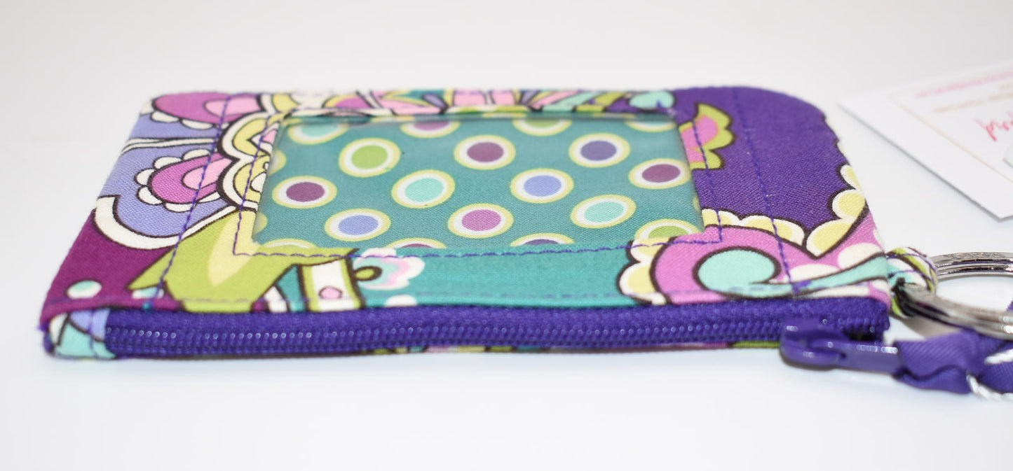 Vera Bradley ID Holder Zip Coin Pouch in "Heather" Pattern