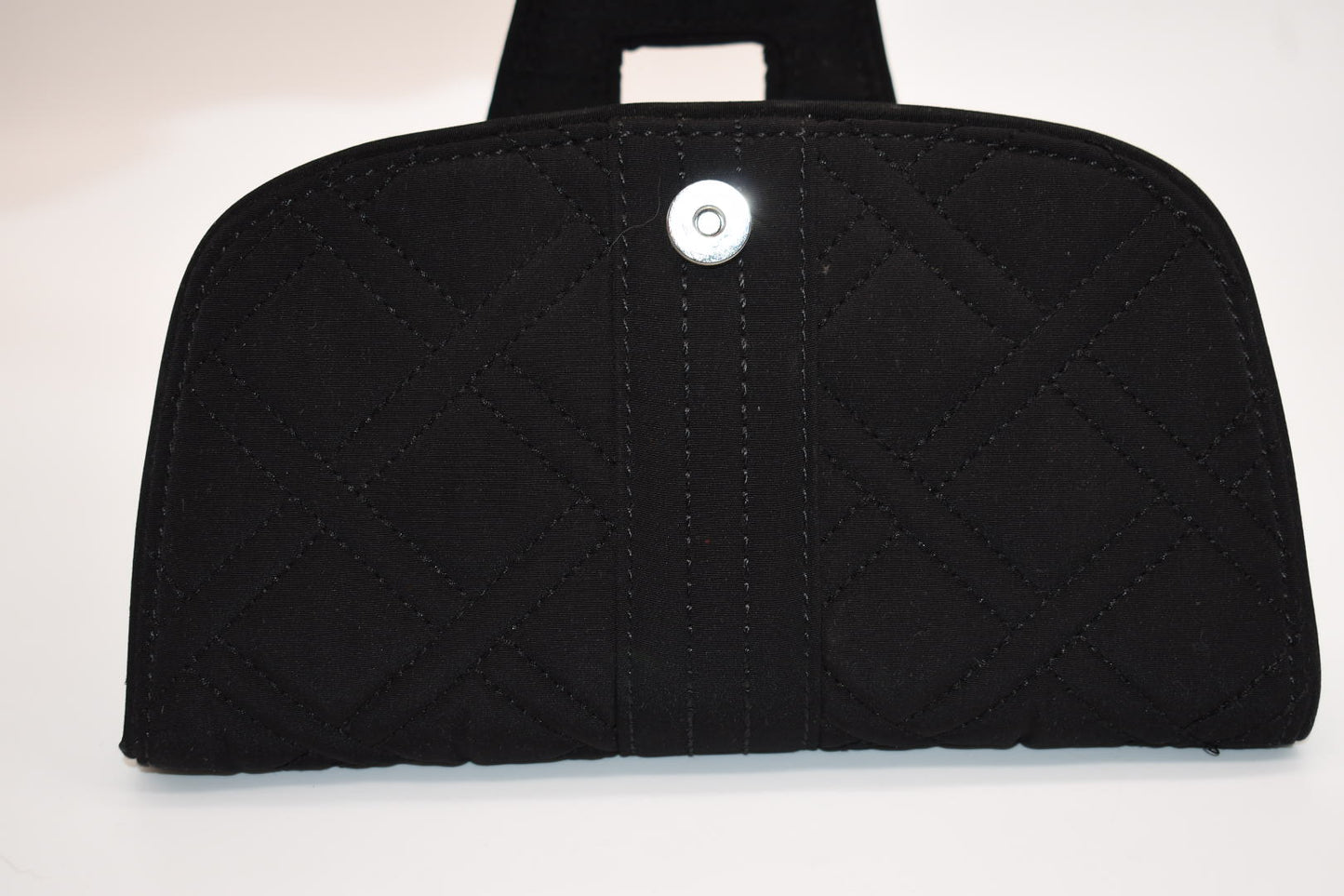 Vera Bradley Microfiber Kiss & Snap Clutch Wallet in Black