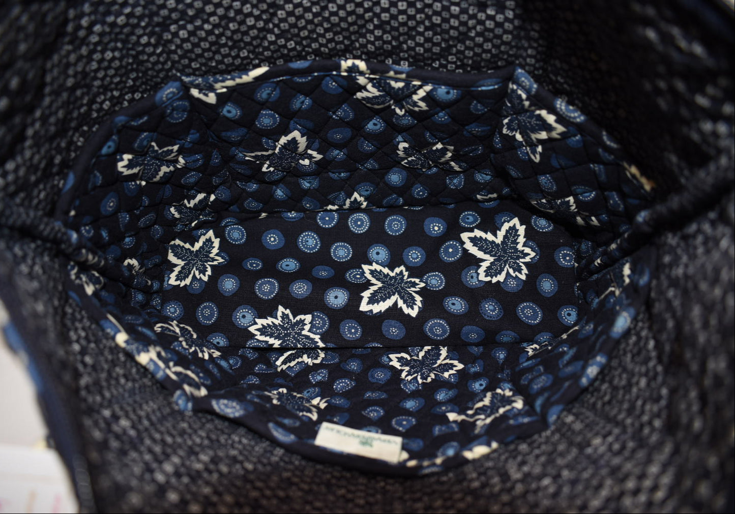 Vera Bradley Villager Tote Bag in "Blue Coin-2003" Pattern