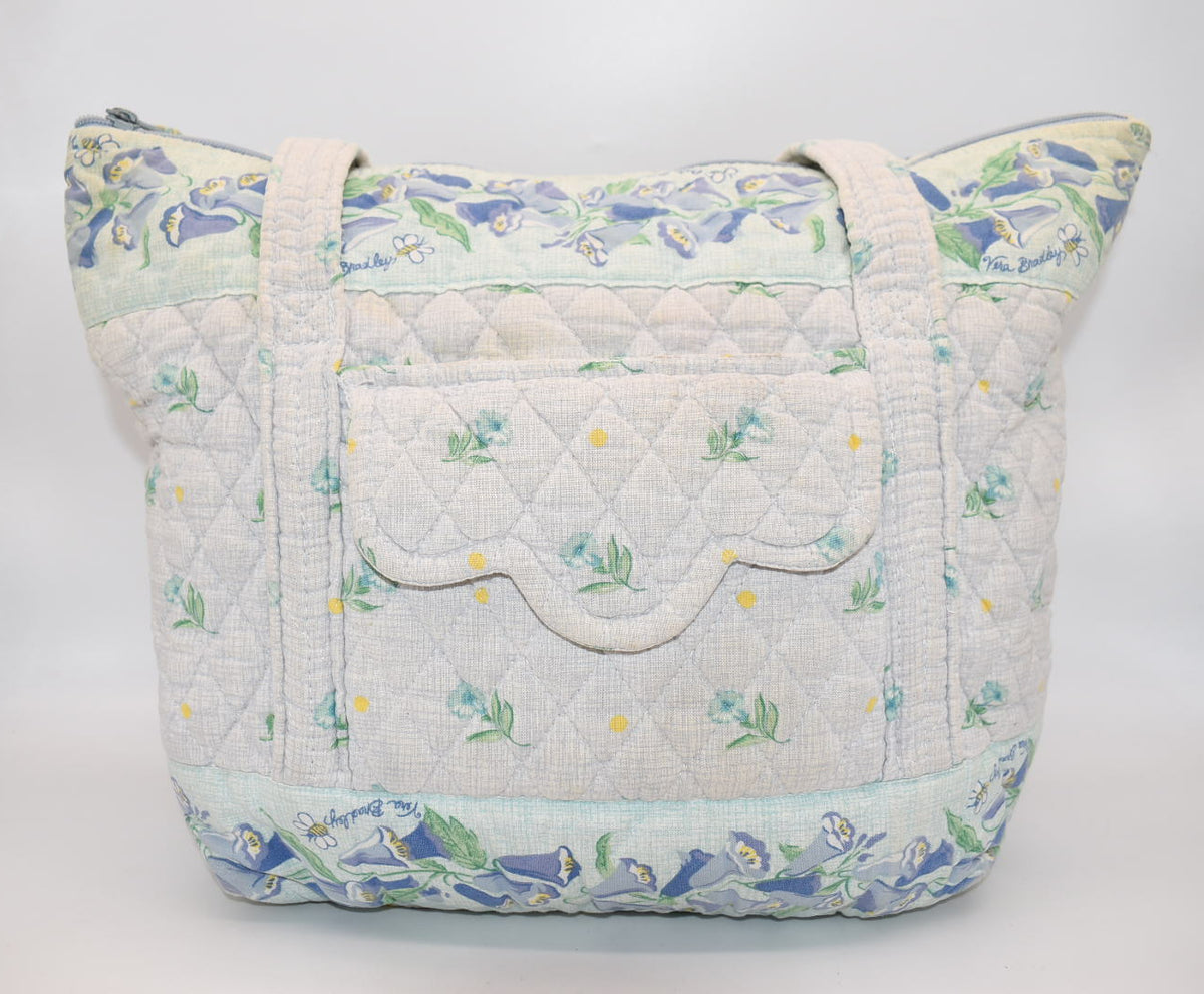Vintage Vera Bradley Villager Tote Bag in "Watercolor -1999" Pattern