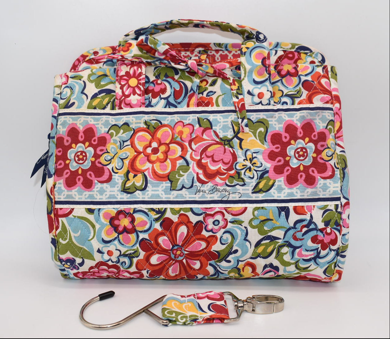 Vera Bradley Hanging Travel Organizer & Hanging Clip in "Hope Garden" Pattern