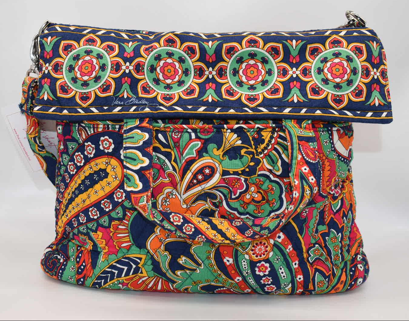 Vera Bradley Two-Way Convertible Tote Bag in "Venetian Paisley" Pattern