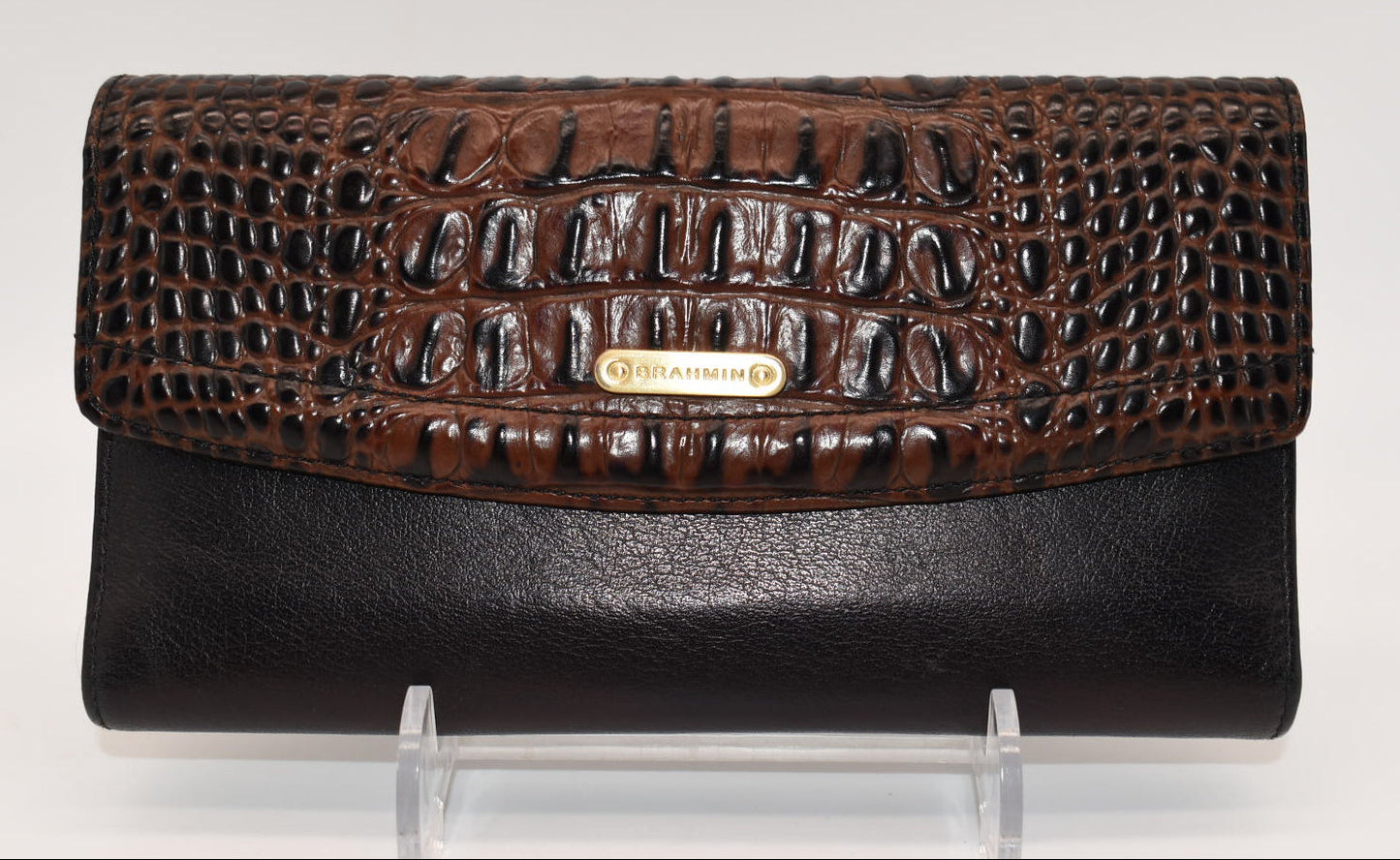 Brahmin Soft Checkbook Wallet in Tuscan Tri-Texture