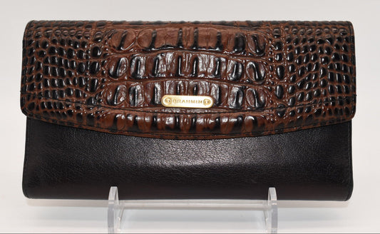 Brahmin Soft Checkbook Wallet in Tuscan Tri-Texture