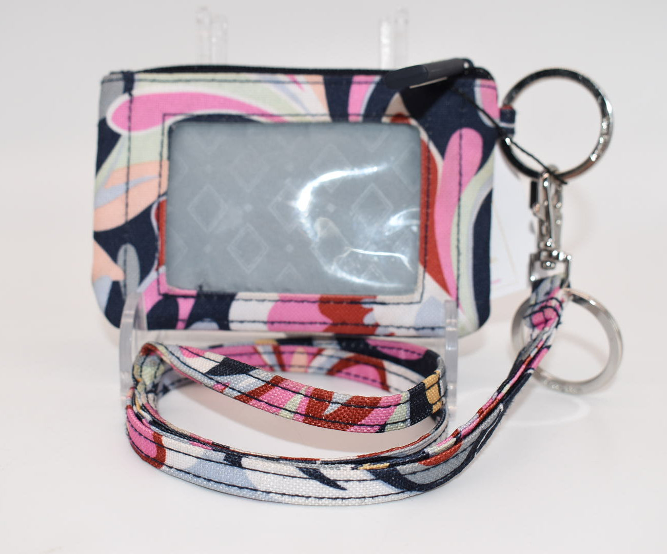 Vera Bradley Lighten Up Zip ID Case & Lanyard in "Mod Paisley" Pattern