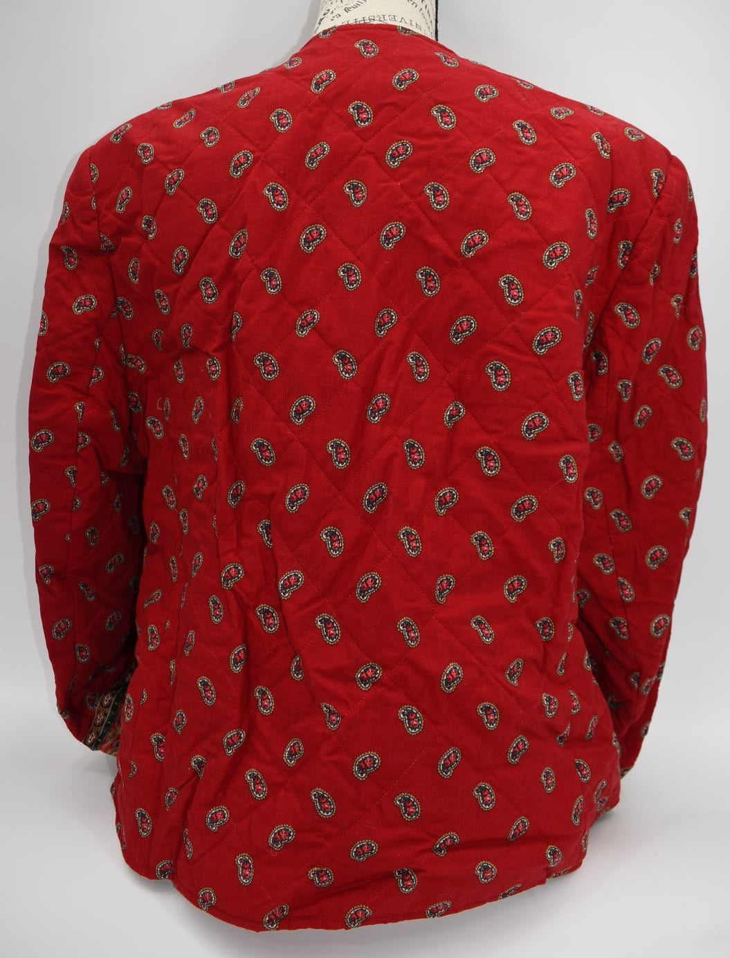 Vintage Vera Bradley Quilted Medium Jacket in "Apple Red - 1991" Pattern