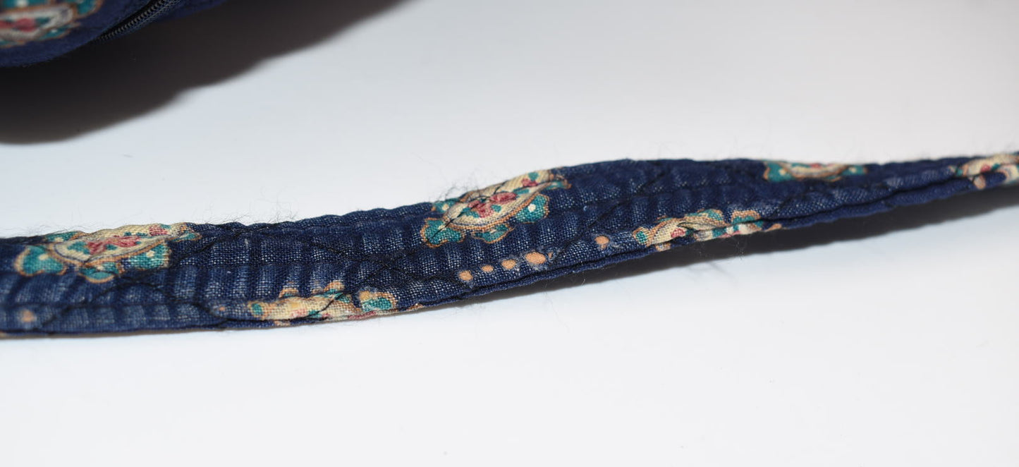 Vintage Vera Bradley Drawstring Sling Bag in "Navy -1991" Pattern