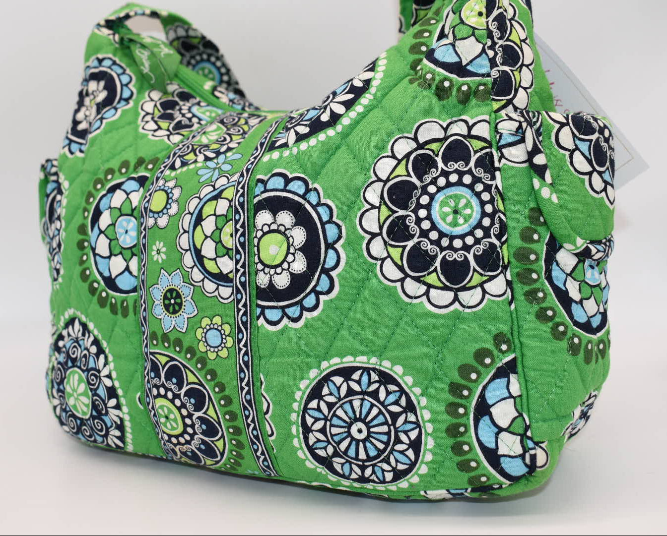 Vera Bradley On-the-Go Crossbody Bag in "Cupcakes Green" Pattern