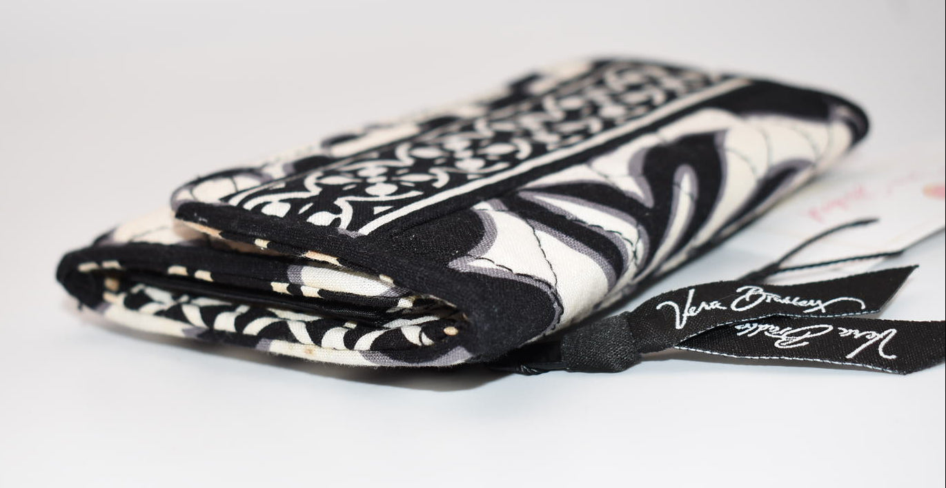 Vera Bradley Compact Trifold Wallet in "Day & Night" Pattern