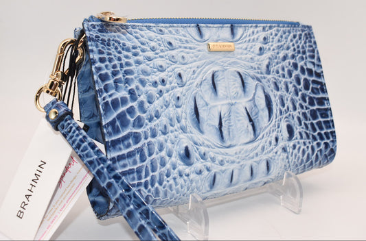 Brahmin Daisy Wristlet in Poolside Ombre Melbourne