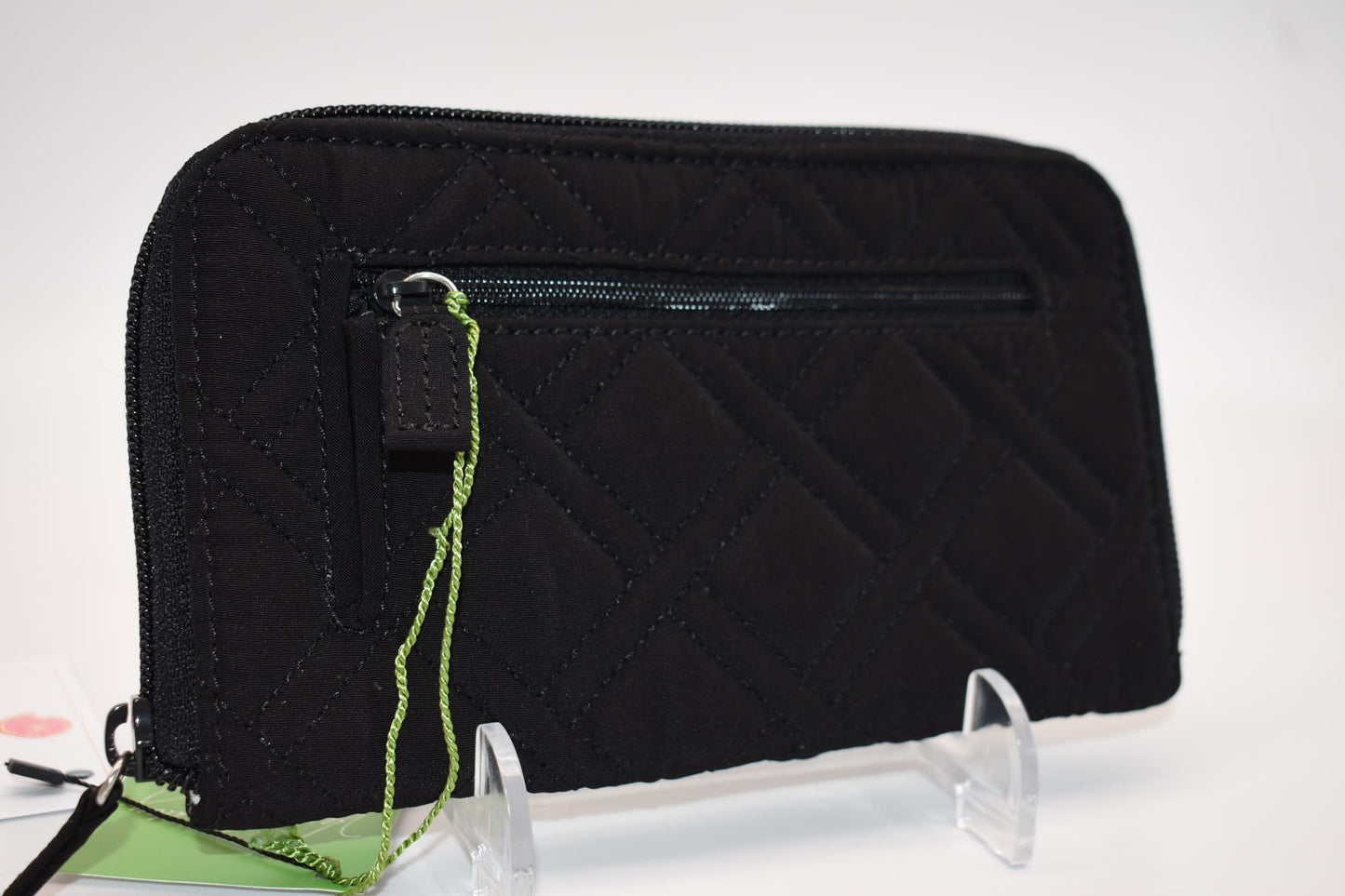 Vera Bradley Zip Around Wallet/ Demi Clutch in Microfiber Black