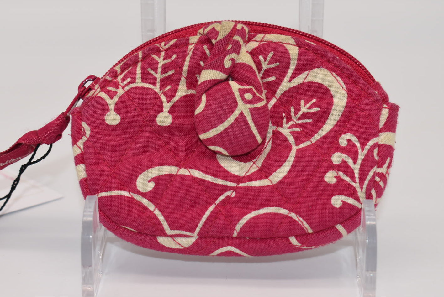 Vera Bradley Button Coin Purse in "Twirly Birds- Pink" Pattern