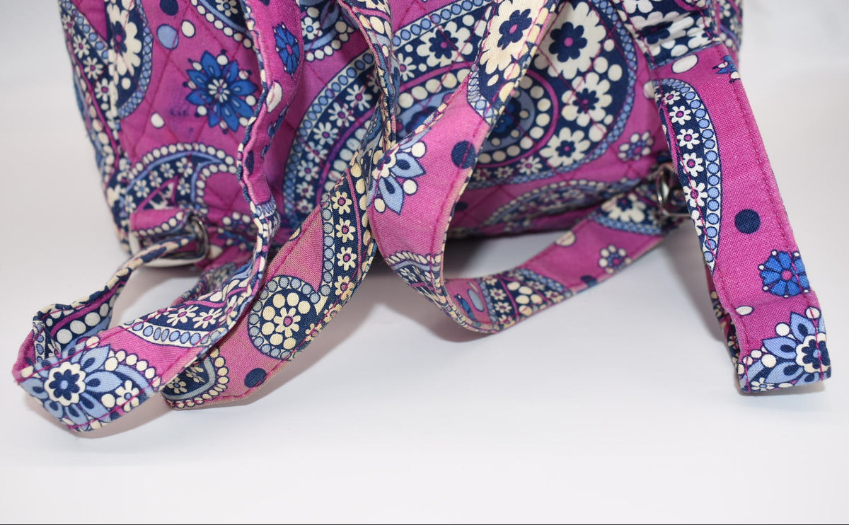 Vera Bradley Small Quilted Cotton Backpack in "Boysenberry" Pattern