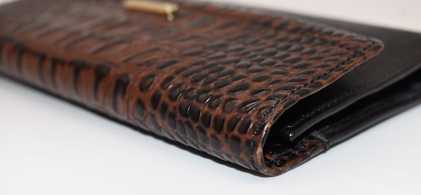 Brahmin Soft Checkbook Wallet in Tuscan Tri-Texture