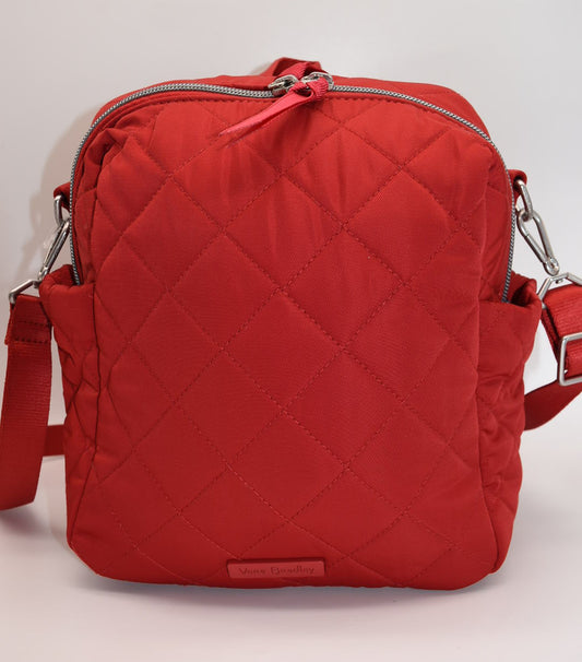 Vera Bradley Convertible Small Backpack in Performance Twill - Cardinal Red