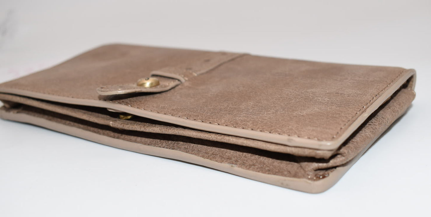 HOBO Alta Leather Continental Wallet in Rose Dust