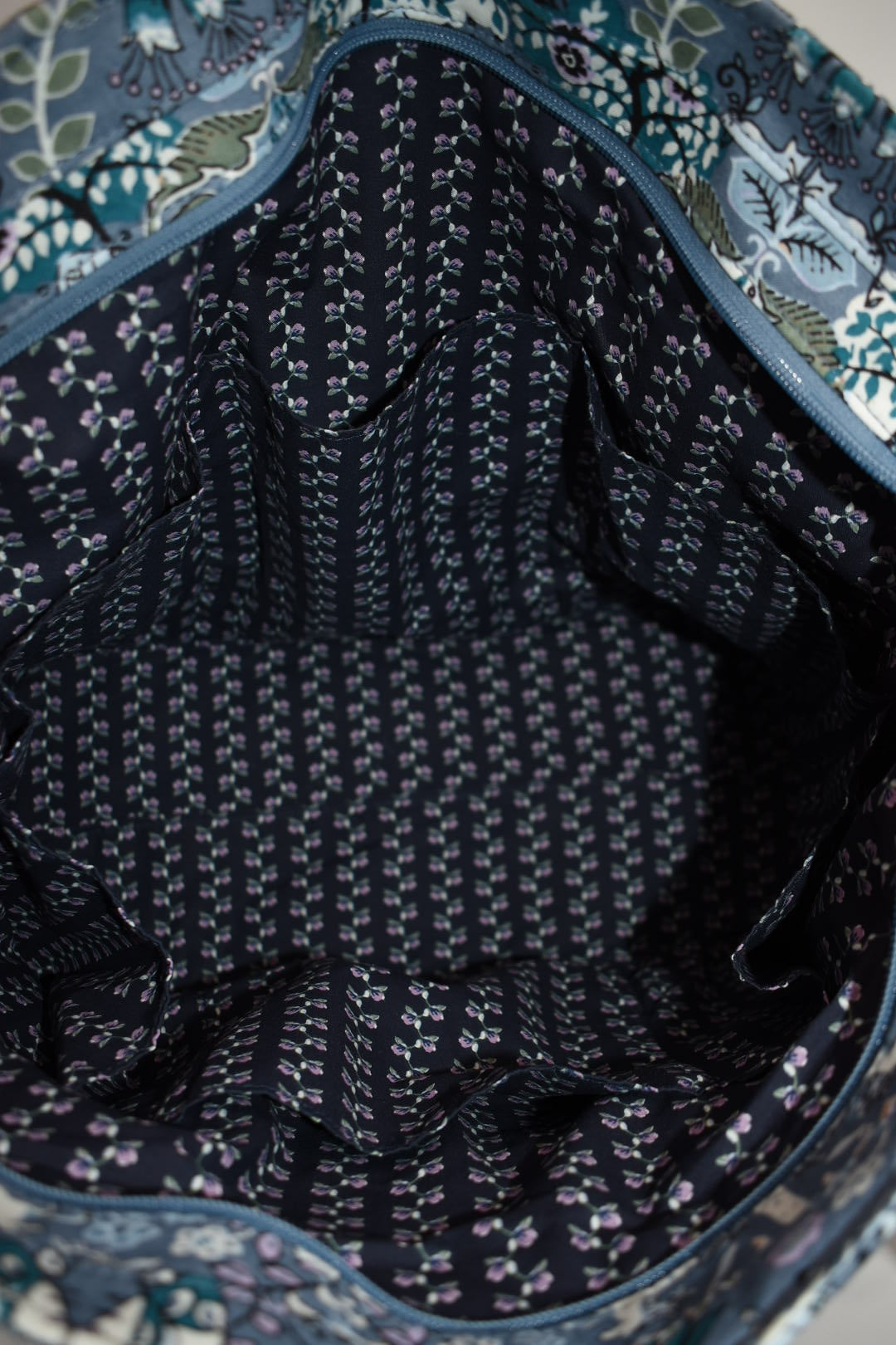 Vera Bradley Large Vera Tote Bag in "Enchantment Blue" Pattern