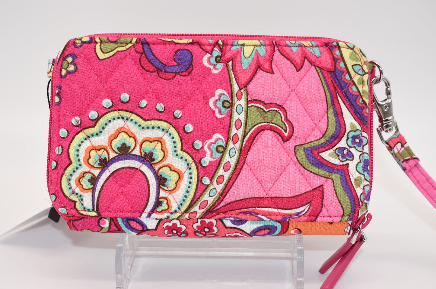 Vera Bradley All in One Crossbody Wallet in "Pink Swirls" Pattern