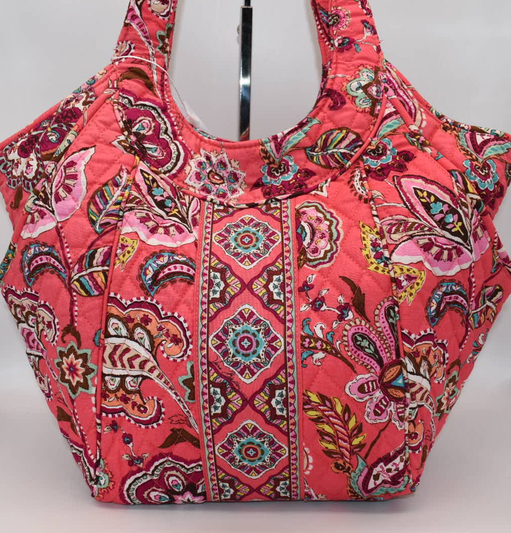 Vera Bradley Side By Side Tote Bag in "Call Me Coral" Pattern